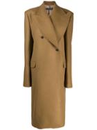 Y/project Double-breasted Overcoat - Brown