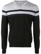 Dirk Bikkembergs Panelled Stripe Sweater - Black