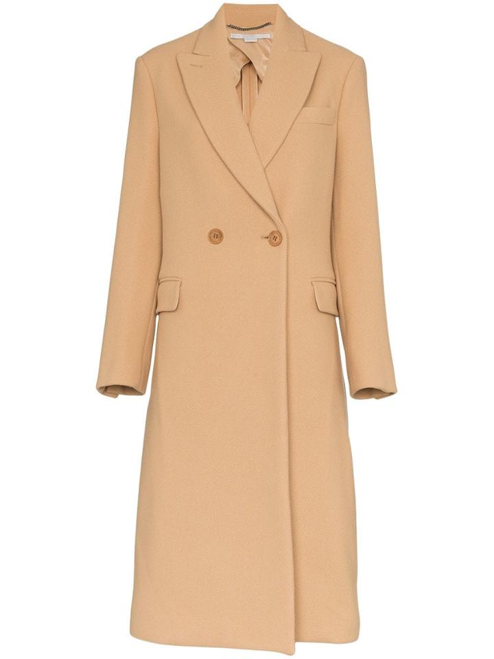 Stella Mccartney Double Breasted Wool Coat - Brown