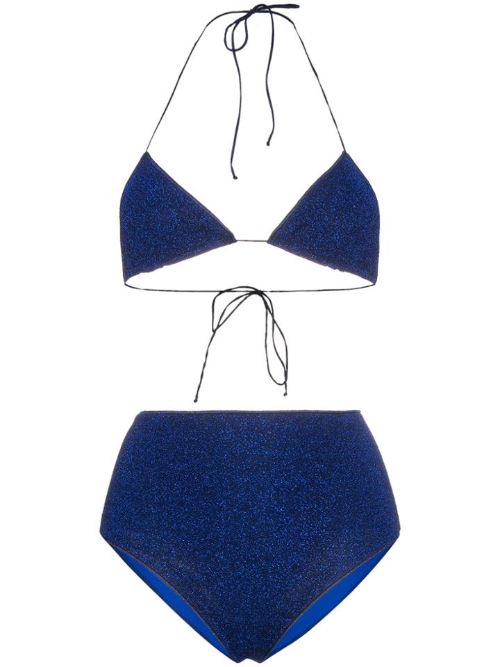 Oseree Lumière High-waisted Bikini - Blue