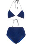 Oseree Lumière High-waisted Bikini - Blue