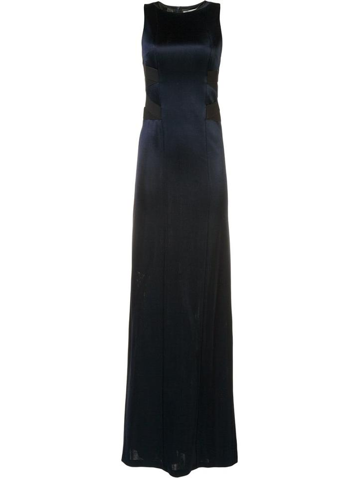 Galvan Cut Out Details Gown, Women's, Size: 34, Blue, Nylon/viscose/spandex/elastane/polyimide