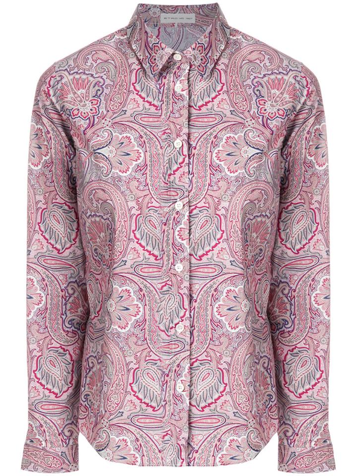 Etro Printed Buttoned Shirt - Pink & Purple