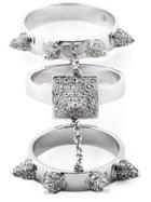 Elise Dray Diamond Three-piece 'piccadilly' Ring - Metallic
