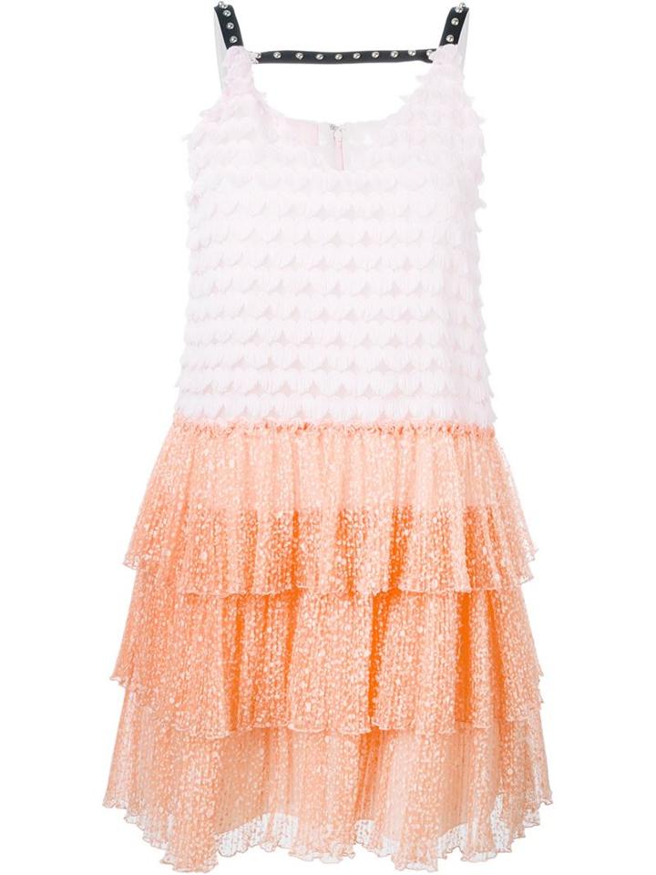 Giamba Fringed Heart Appliqué Dress, Women's, Size: 44, Pink/purple, Polyester/polyamide/viscose