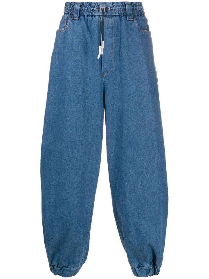 Sunnei Elastic Loose Fit Trousers - Blue