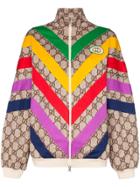 Gucci Striped Gg Supreme Track Jacket - Multicolour