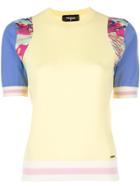 Dsquared2 Short Sleeve Knitted Top - Yellow & Orange