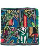 Paul Smith Patterned Scarf - Green