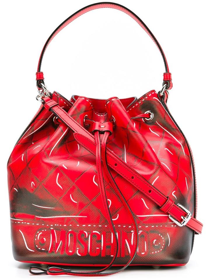 Moschino Trompe-l'oeil Bucket Tote