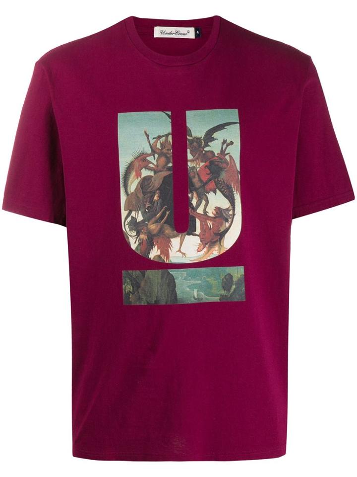 Undercover U Graphic Print T-shirt - Pink