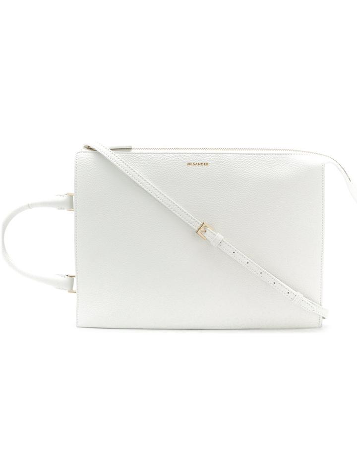 Jil Sander Zipped Handle Tote - White