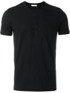 Paolo Pecora Henley T-shirt, Men's, Size: S, Black, Cotton