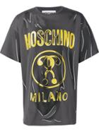 Moschino Trompe-l'oeil T-shirt, Men's, Size: 50, Grey, Cotton