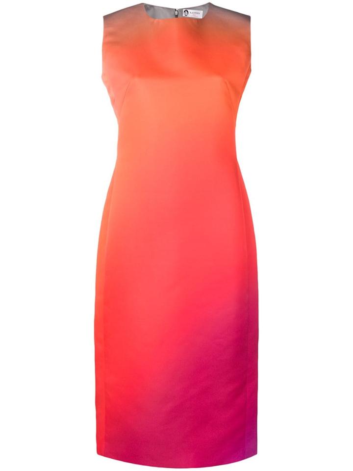 Lanvin Ombré Pencil Dress - Yellow & Orange