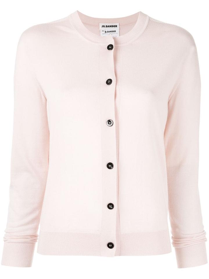 Jil Sander Round Neck Cardigan - Pink
