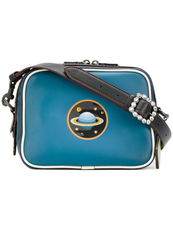 Coach - Planet Patch Shoulder Bag - Women - Leather - One Size, Blue, Leather