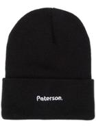 Paterson. Embroidered Logo Beanie - Black