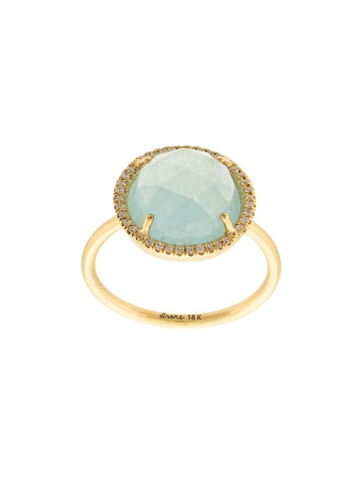 Irene Neuwirth 18kt Yellow Gold Aquamarine And Diamond Ring