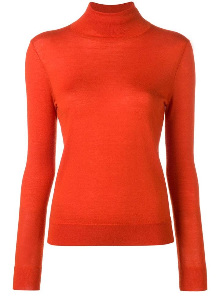 N.peal Superfine Roll-neck Jumper - Orange