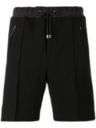 Umit Benan - Drawstring Bermuda Shorts - Men - Cotton/polyamide - 48, Black, Cotton/polyamide