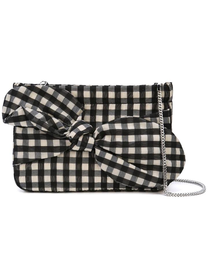 Loeffler Randall Cecily Bow Clutch - Black