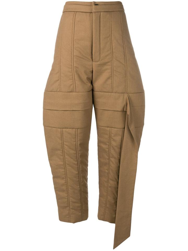 Chalayan Padded Trousers - Brown