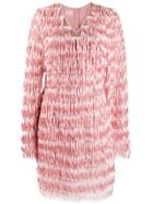 Giamba Fringed Sequin-embellished Dress - Pink