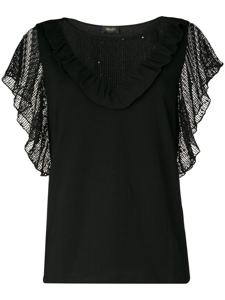 Liu Jo 40s Glam Lace Blouse - Black