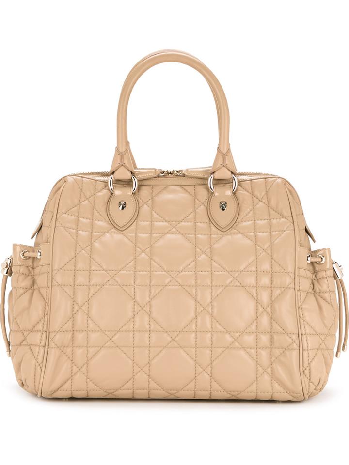 Christian Dior Vintage Cannage Handbag - Nude & Neutrals