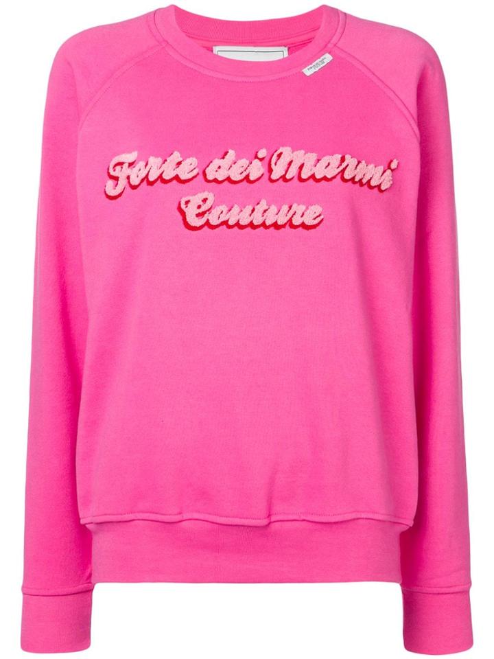 Forte Dei Marmi Couture Embroidered Logo Sweatshirt - Pink