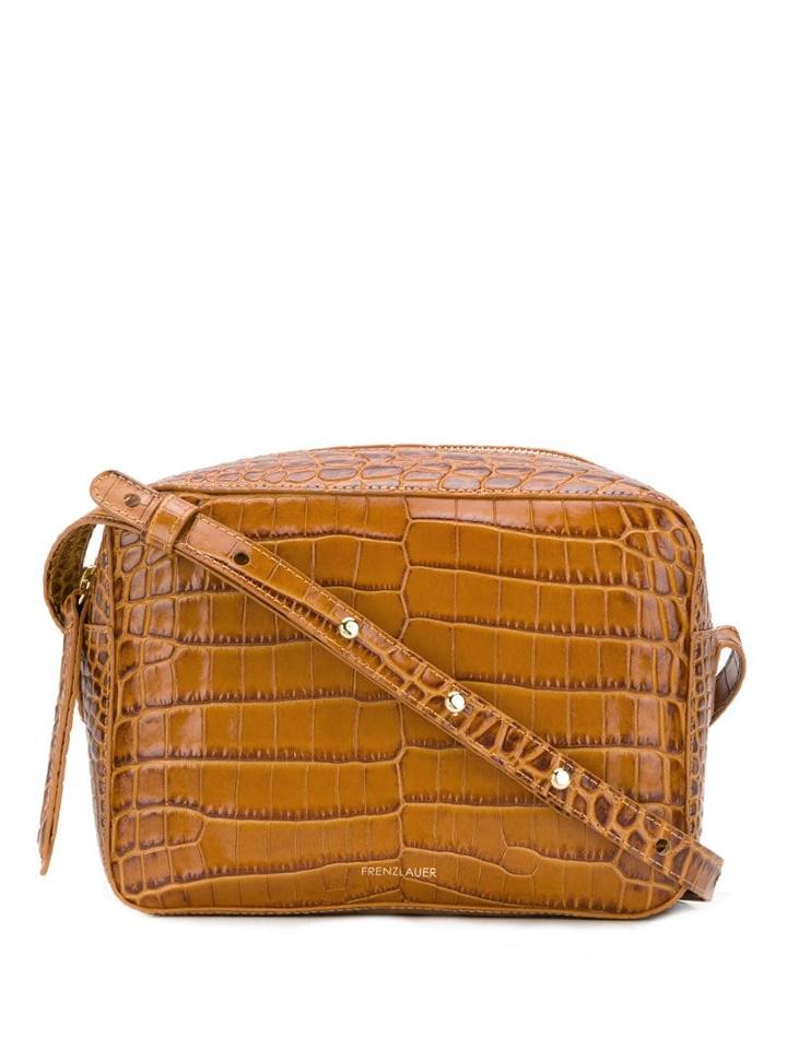 Frenzlauer Flyer Crocodile Effect Crossbody Bag - Brown