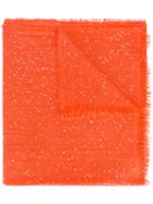 Faliero Sarti Sequin Embellished Scarf, Women's, Yellow/orange, Silk/cashmere/virgin Wool