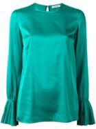 P.a.r.o.s.h. Pleated Trim Blouse - Green