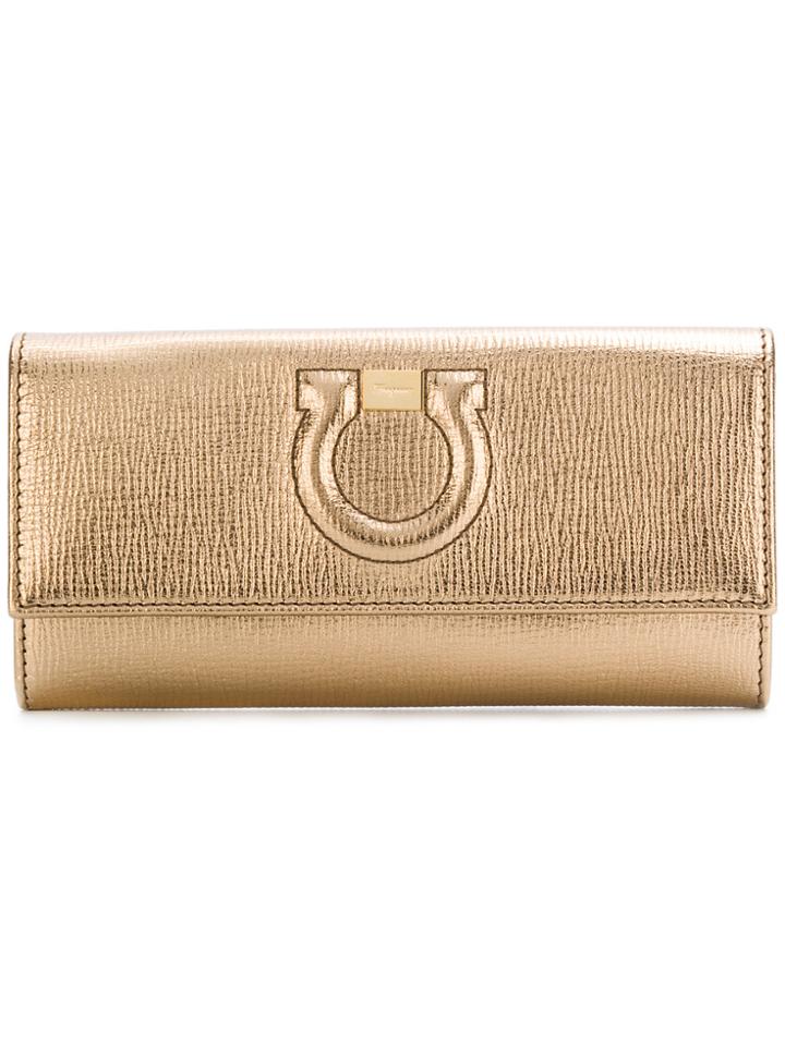 Salvatore Ferragamo Front Logo Purse - Metallic