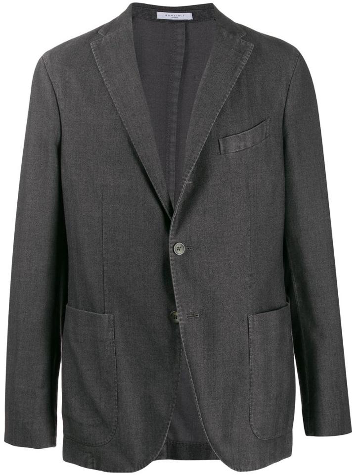Boglioli Single-breasted Buttoned Jacket - Grey