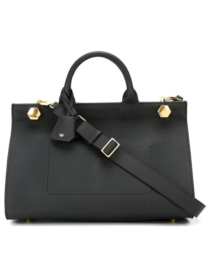 Anya Hindmarch Ephson Tote Bag, Women's, Black, Leather