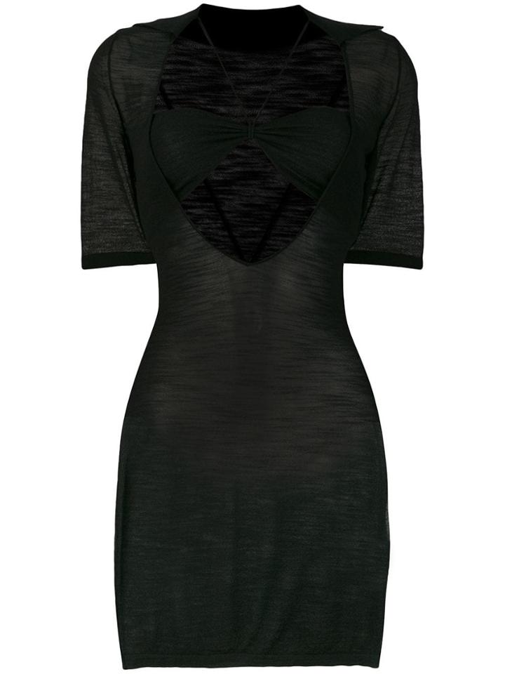 Jacquemus Fitted Mini Dress - Black