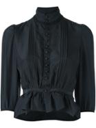 Dsquared2 'victorian' High Collar Blouse - Black