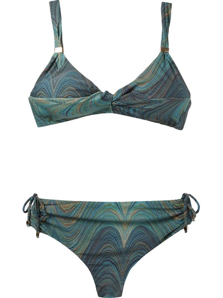 Lygia & Nanny Abstract Print Bikini Set, Women's, Size: 50, Blue, Polyamide/spandex/elastane