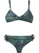 Lygia & Nanny Abstract Print Bikini Set, Women's, Size: 50, Blue, Polyamide/spandex/elastane