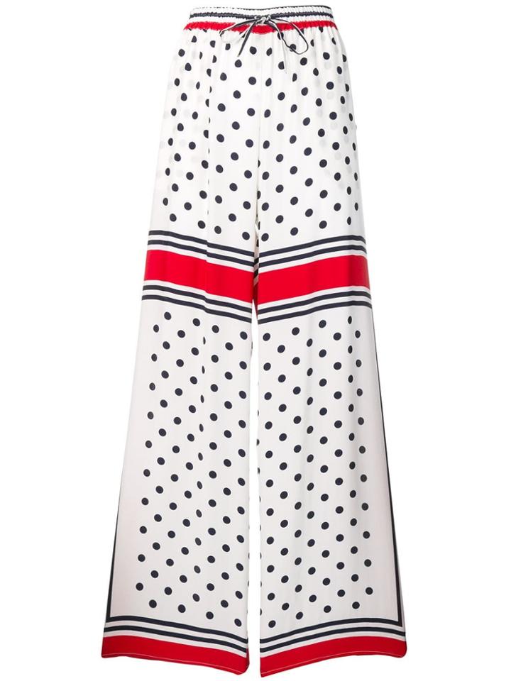 P.a.r.o.s.h. Polka Dot Palazzo Pants - White