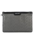 Jimmy Choo Derek Clutch, Men's, Grey, Leather