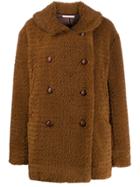 6397 Shearling Peacoat - Brown