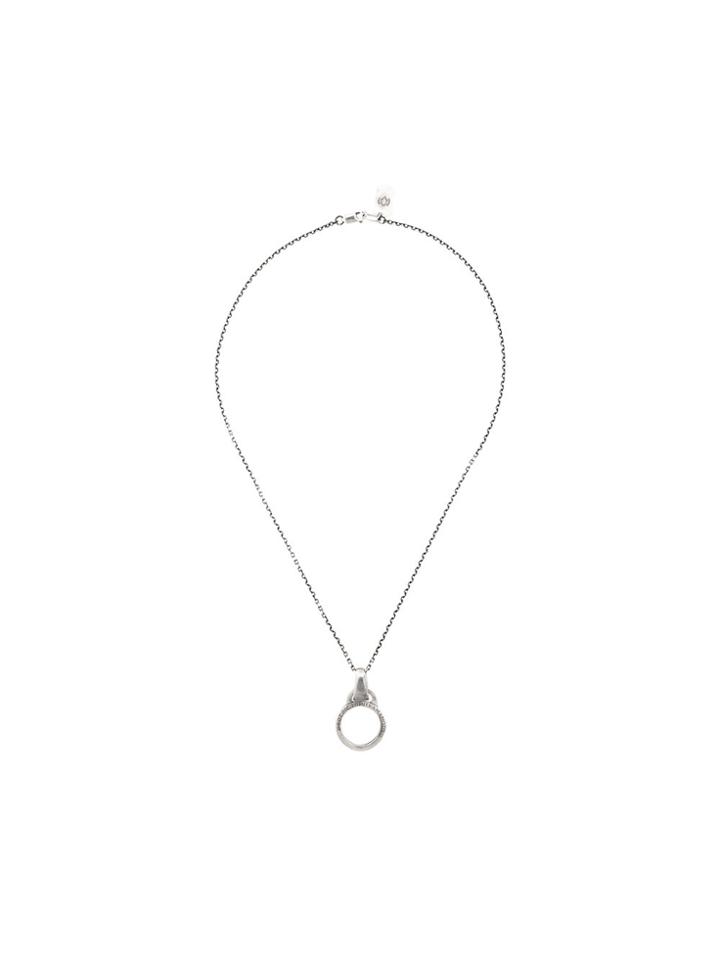 Yohji Yamamoto Engraved Charm Necklace - Metallic