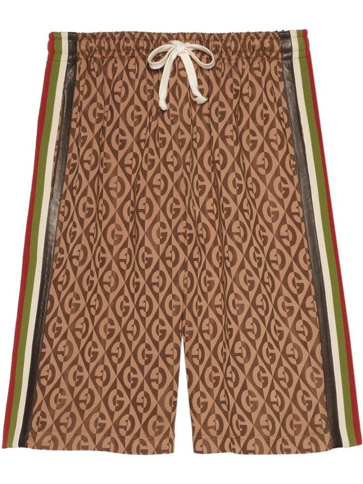 Gucci G Rhombus Shorts - Brown