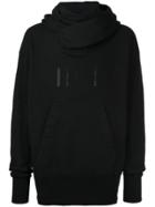 Julius Embroidered Pouch Pocket Hoodie - Black