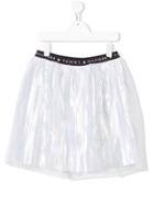 Tommy Hilfiger Junior Embroidered Flared Mini Skirt - White