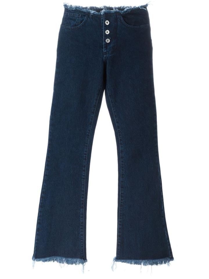 Marques Almeida Bootcut Jeans, Women's, Size: 6, Blue, Cotton
