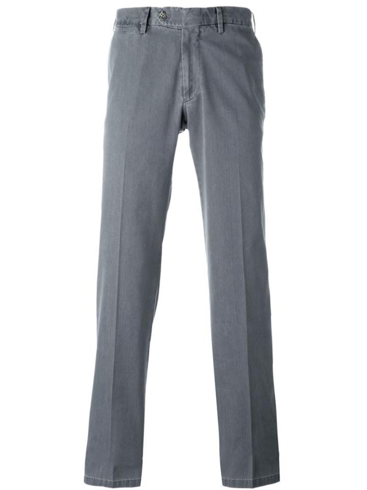 Canali Straight Leg Jeans, Men's, Size: 48, Grey, Cotton/polyester